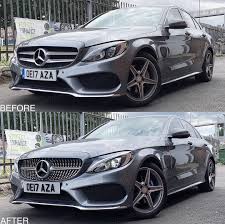 Before And After Game Strong Mercedes Benz C Class In For A Few Jobs Yesterday Front Facelift Diamond Grill Supplied And Fitted Brake Callipers Painted Roy