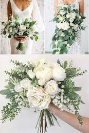 Essential white wedding flowers guide. 35 Simple White And Greenery Wedding Bouquets Greenery Wedding Bouquet White Wedding Bouquets Wedding Bouquets