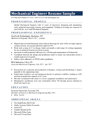 Mechanical Engineer Resume Sample Writing Tips Resume Genius