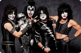 This amazing poster features the classic kiss logo, and all four members of the band. Rock Band Kiss Unveils Their First Dark Rum Drinksfeed