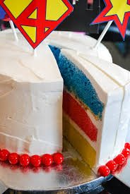 Easy Super Hero Birthday Cake With Printable Cake Toppers Merriment Design