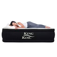 King air mattress 4 size single double queen king from king koil air mattress walmart. King Koil California King Luxury Raised Air Mattress With Built In 120v Ac High Capacity Internal Pump Comfort Quilt Top California King Airbed For Home Camping Travel 1 Year Manufacturer Walmart Com Walmart Com