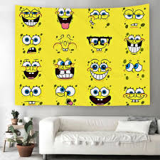 Bob L Eponge Tapisserie Murale Tenture Murale Decoration Maison Cadeau En 2020 Decoration Maison Parement Mural Tapisserie Murale