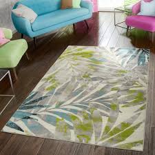 Schon die alten nomadenvölker wussten, dass teppiche fast jede lebensstätte wohnlich gestalten. Teppich Modern Preiswert Wohnzimmer Teppiche Palmen Style In Grau Grun Blau Ebay