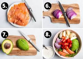 I use rice vinegar but i don't think it makes a difference. Smoked Salmon And Tomato Salad It S Not Complicated Recipes