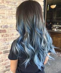 The colors are seemingly done in reverse to what may be customary, but this is a hip trending style in the industry today. Blue Balayage Waves By Jaylenzanelli Using Igorapearlescene Blue Natural Hair Blue Ombre Hair Light Blue Hair