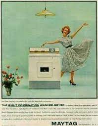 Good Will Outlet Friday 32 Costume 1960s Housewife Laundry Room Wall Art Maytag Washing Machine Vintage
