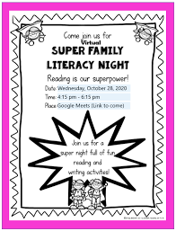 But how about an illustration? Special Edition 2020 Fall Literacy Family Engagement Night Escamilla Elementary School