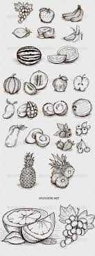 Sketched Style Fruit Illustrations Fruit Sketch Fruits Drawing Fruit Illustration