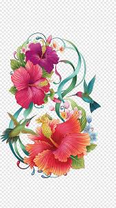 What color is a hibiscus flower. Common Hibiscus Flower Color Painting Hand Painted Hibiscus Flower Purple Pink And Green Flowers Illustration Watercolor Painting Antiquity Png Pngegg