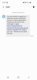 We did not find results for: Text Message From Dwp Regarding National Insurance Number Online Application Ukpersonalfinance