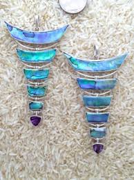 Check spelling or type a new query. Paua Abalone Pendant Pagoda 5 Tier W Trill Gemstone Marta Howell Jewelry