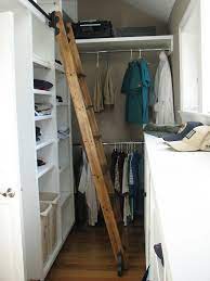 Can you make your own rolling library ladder? Rolling Closet Ladder Houzz