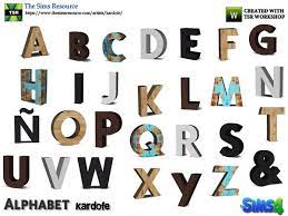 When writing a formal letter, the enclosure section ensures your reader knows the type of materials you're sending. Kardofe Alphabet Alphabet Sims 4 Cc Letter