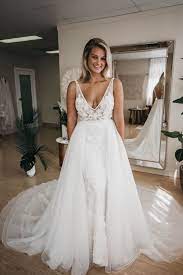 Carla Ivory Attached Tulle Skirt Made With Love Bridal Carla S Delicate Wedding Dresses Whimsical White Tulle Wedding Dress Australian Wedding Dresses