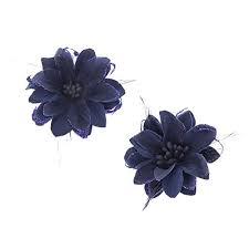 Diy headdress hair accessories for bridal wedding flocking cloth red rose flower hairpin hair clip wedding party accessories. Claire S Girl S 2 Pack Navy Flower Hair Clips Blue Hair Accessories For Girls Buy Online In Zimbabwe At Desertcart Productid 56722486