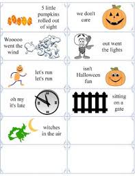 The fourth one said, let's run and run and run.. Halloween Poems 5 Little Pumpkins