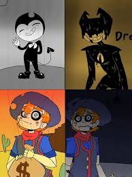 Pin By Tom Ridgewell369 On Showdown Bandit Lion King Fan Art Indie Game Art Bendy And The Ink Machine