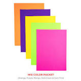 Fluorescent Paper A4 (50 Sheets) 80 GSM - 21.0cm x 29.7cm ...
