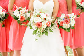 Coral And Navy Wedding Coral Bridesmaid Dresses Coral Bouquet Image Property Of Www Coral Bridesmaid Dresses Navy Bridesmaid Dresses Navy Wedding Flowers
