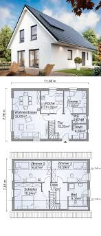 Modernes Einfamilienhaus Neubau Klassisch Mit Satteldach Architektur Grundriss Rechteckig Mit Kamin Und 3 Architektur Haus Grundriss Einfamilienhaus Baustil