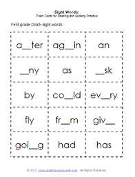 Spelling training gives you an opportunity to choose a list of words from the ones on the website or create your own and then transform the words into a game like. First Grade Sight Words Flash Cards