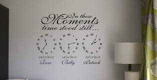 Fondest memories kitchen dining room sticker vinyl wall art decor decal. Wall Stickers Family Quotes With Time And Date Date Of Birth Memory Clock Decal Wall Stickers Wall Decals Dogtrainingobedienceschool Com