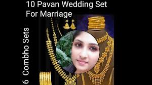 Nagapadam chain with red and. 10 Pavan Wedding Set For Marriage 6 Sets Youtube