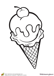 De la glace crème recette battre le chaleur sans pour autant de la glace crème fabricant facile. Coloriage D Une Delicieuse Glace En Cornet Avec Une Cerise