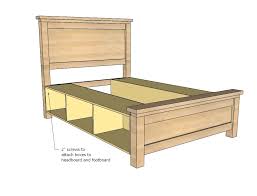 We've assembled a list of 20 diy bed frame plans. Farmhouse Storage Bed With Drawers Queen Ana White