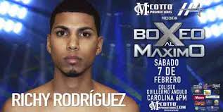 Boricua 'Richy' Rodríguez a su 2do. encuentro este sábado