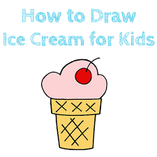 Draw a rhomb and divide it in 2 halves. How To Draw Ice Cream For Kids How To Draw Easy