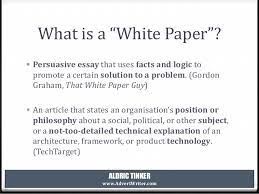 They were structured in a way that explained an issue. Ep 1 What Is A White Paper