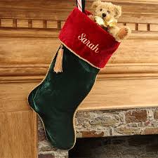 Meriwoods christmas stockings 6 pack 18 inch, large plush velvet xmas stocking in bulk for family, country rustic personalized holiday indoor decorations, red & white 4.3 out of 5 stars 95 $29.99 $ 29. Family Traditions Green Velvet Personalized Christmas Stocking Main Mall