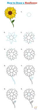 Easy butterfly drawing simple flower drawing easy flower drawings flower drawing tutorials sunflower drawing easy cartoon drawings cute easy drawings pencil art drawings doodle drawings. Draw Sunflower For Kids Archives How To Draw