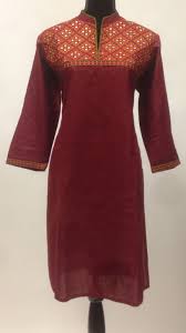 Cotton Silk Kurti Maroon Kurta Designs Women Kurta Designs Salwar Designs