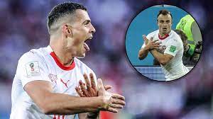 Granit xhaka is a swiss professional footballer who plays as a midfielder for premier league club arsenal and captains the switzerland national team. Wm Eklat Xhaka Und Shaqiri Provozieren Mit Adler Jubel Gegen Serbien Sportbuzzer De