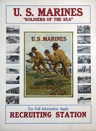 United states marine corps recruiting posters and advertisements. U S Marines Soldiers Of The Sea Vintage Recruiting Poster W Center Image By Bruce Moore Vintage Posters By La Belle Epoque Vintage Posters In Nyc