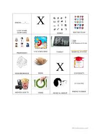 Bingo Chart English Esl Worksheets
