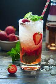 Strawberry Mojito - Garnish With Lemon