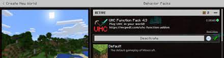 Minecraft is a game mixing construction and adventure. Uhc Function Addon Minecraft Pe Mods Addons