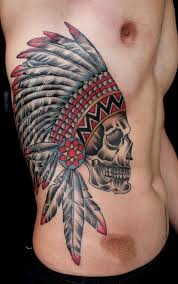 Color native american skull with feathers american tattoo on chest. Skull Feathers Tattoo Nativeamerican Rib Ink Inked Indian Skull Tattoos Rib Tattoos For Guys Tattoos For Guys