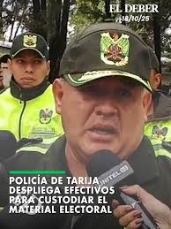 El coronel Luis Fernando Céspedes informó que los efectivos policiales  acompañarán a los notarios hasta los recintos electorales, garantizando la  seguridad y el resguardo del material durante el ...