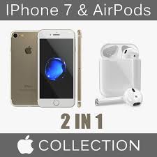 Iphone 7 And Airpods Collection 3d Model Ad Airpods Iphone Model Collection Iphone Models 3d Model Iphone 7