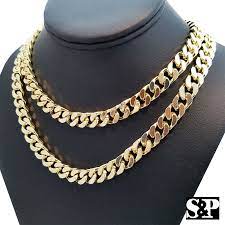 Hip Hop Rappers Gold Plated 10mm 18 20 Miami Cuban Choker Chain Necklace Gold Chokers Ideas Of Gold Cho Chain Choker Necklace Gold Choker Gold Heart Choker