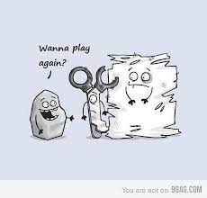 The Truth About Rock Paper And Scissors Funny Funny Illustration Funny Puns Spanish Humor