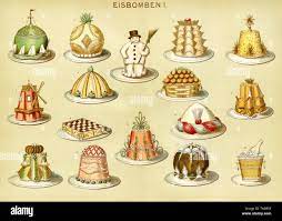 Ice bombs: 1 Trafalgar ice bomb, 2 pineapple ice bomb, 3 ice bomb Togo, 5  snowman ice bomb, 4 ice bomb Congo, 6 ice bomb Cecilie, 7 ice bomb orange  basket, 8