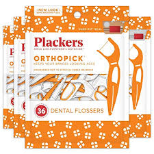 When flossing with braces, it is best to use waxed floss with a floss threader, which will slip between each tooth without catching more easily. Amazon Com Plackers Orthopick Dental Floss Picks For Braces 36 Count Pack Of 4 Beauty