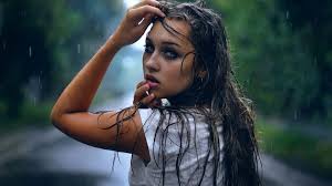 Ferry liauw 27 may, 2014. Women Model Brunette Long Hair Women Outdoors Trees Open Mouth Blue Eyes Wet Hair Wet Water Drops Rain Hands On Head Hd Wallpapers Desktop And Mobile Images Photos