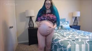 Busty pregnant Jessie Minx-belly play celebration